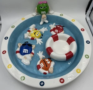 Vintage M&M’s Summertime Swimming Pool Dish 1995 Ms. Green Debut RARE 90s Mars - Picture 1 of 11