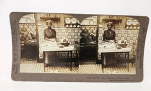c1901 Stereoview Card 2413 #15, Black Americano, Maid Cooking - Picture 1 of 3