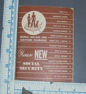 Vintage Original 1951 NEW SOCIAL SECURITY Guidelines Booklet OLD AGE INSURANCE - Picture 1 of 3