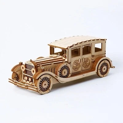 Ruian 3D Wooden Puzzle Vintage Car Model Kits Christmas Birthday Gifts for Adult - Image 1 of 4