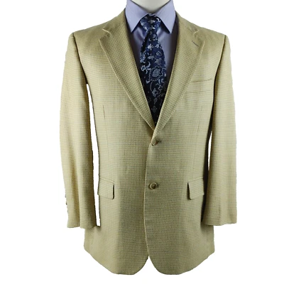 Спортивное пальто Jones New York 42R из шелковой смеси на 2 пуговицах разноцветный клетчатый блейзер - Изображение 1 из 4