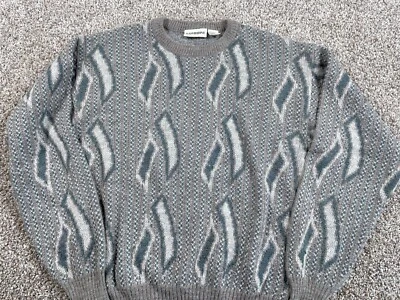 Suéter de Colección Massini Patrón Geométrico Adulto Mediano (Etiqueta Grande) Gris Mezcla de Lana Foto 1 de 4