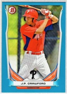 J.P. CRAWFORD - 2014 BOWMAN DRAFT TOP PROSPECTS BLUE RC /399 - Picture 1 of 2