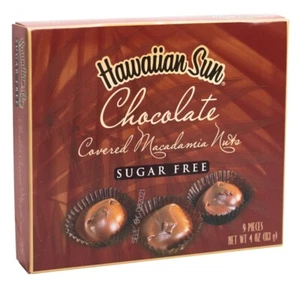 Hawaiian Sun Sugar Free Chocolate Macadamia Nuts 4 Oz Box (pack Of 8) - Picture 1 of 1