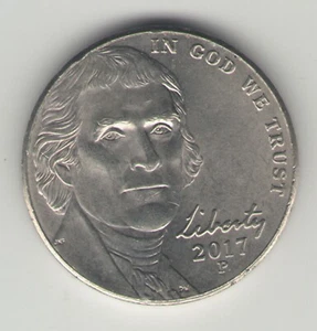 2017 (P)  US Jefferson Nickel - Picture 1 of 2