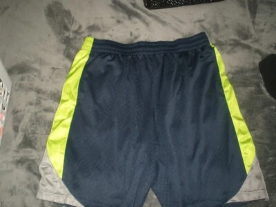 #741 Pantalones Cortos PARA HOMBRES XL Tek Gear Baloncesto Entrenamiento Atlético Azul Marino Verde Foto 1 de 4