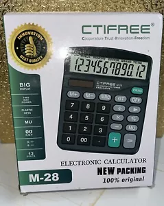 CTIFREE - Electronics Solar Calculator w/Battery - Big Display Button - Picture 1 of 4