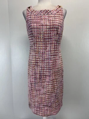 ¡NUEVO! Vestido sin mangas Talbots Tweed jersey 4 fundas clásico Preppy Academia Foto 1 de 4