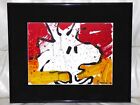 TOM EVERHART PEANUTS WOODSTOCK FEATHER CHIC FRAMED PRINT CHARLES SCHULZ