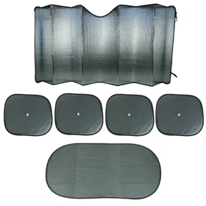 Dual Cab Truck Sunshade Pack 6 Piece | Windshield Visor Sun Block - Picture 1 of 9