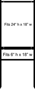 Real Estate Yard Sign Metal Frame, 24 x 18 Slide-In (1) Rider, Black (Pack of 1) - Picture 1 of 4