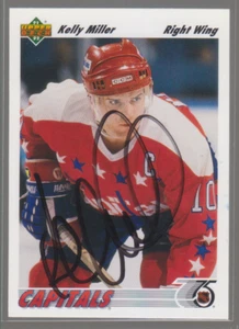 Autographed 91/92 Upper Deck Kelly Miller - Capitals - Picture 1 of 1
