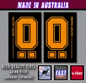 Ohlins style Fork Decals Factory racing Set of 2 ( twin pack)  PRINT Laminated - Bild 1 von 1