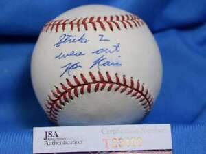 Ken Kaiser Signed Jsa Coa 1994 World Series Baseball Authentic Autographed 4