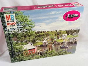 Big Ben Maine Haven Puzzle 1000 pc 4962 Series Vintage Milton Bradley 1978 - Picture 1 of 6