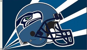 Seattle Seahawks Huge 3'x5' NFL Licensed Helmet Flag / Banner - Free Shipping - Picture 1 of 1