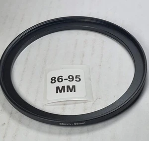 86-95mm Metal Step Up Lens Filter Converter Adapter Ring 86mm-95mm E86-E95 86-95 - Picture 1 of 7