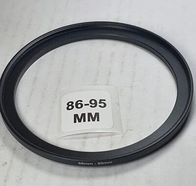 86-95mm Metal Step Up Lens Filter Converter Adapter Ring 86mm-95mm E86-E95 86-95 - Image 1 of 4