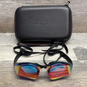 The Magic 5 Swim Goggles Blue Magic Mirror w/ Original Case - Picture 1 of 5