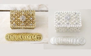 ARRAS DE BODA WEDDING CEREMONY UNITY 13 COIN SET - RHINESTONE CHEST - BRIDAL - Picture 1 of 3