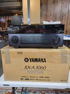 Yamaha Aventage RX-A3060 HTR 9.2-CHANNEL 4K with Atmos DTSX Music Cast Wi-Fi USB - Image 1 of 4