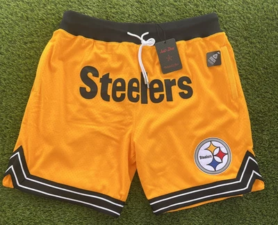 Pittsburgh Steelers Mitchell & Ness Just Don Collab Shorts NFL Football XL - Image 1 of 4