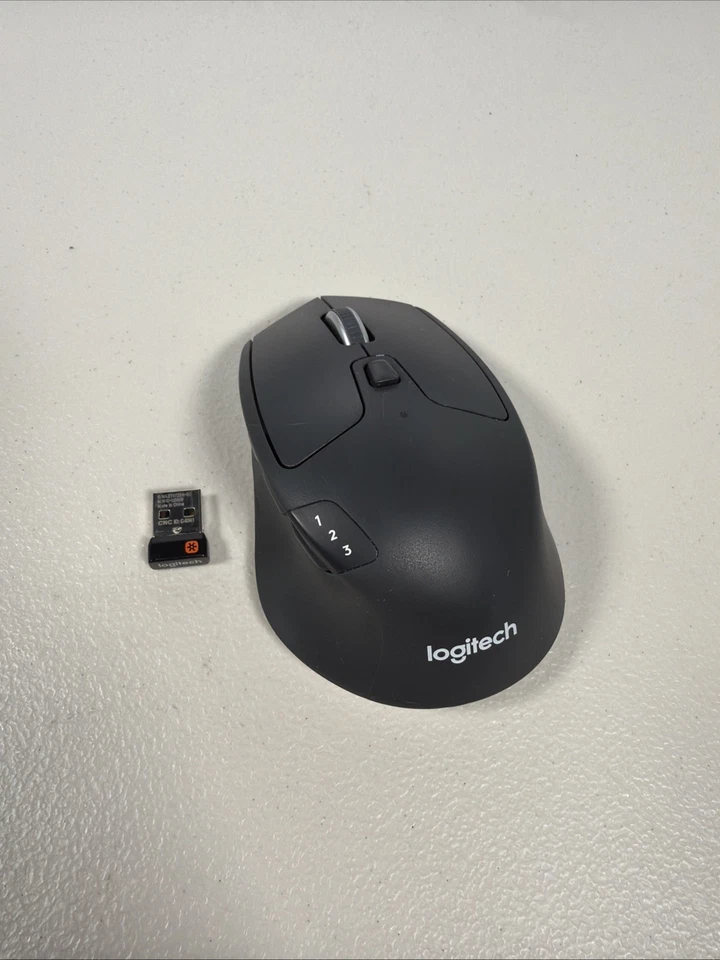 Logitech M720 Triathlon Multi-Device Wireless Mouse, Bluetooth w/ USB Dongle - Image 1 of 4