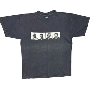 Vintage 1997 U2 POPMart TShirt Band Merch Faded Black Short Sleeve Cotton Large - Picture 1 of 7