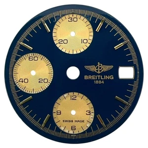 Genuine Breitling Chronomat 39mm Dial Blue & Gold A13050 - Picture 1 of 4
