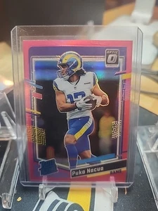 2023 PANINI DONRUSS OPTIC RATED ROOKIE PINK HOLO PRIZM #238 PUKA NAKUA L.A. RAMS - Picture 1 of 3