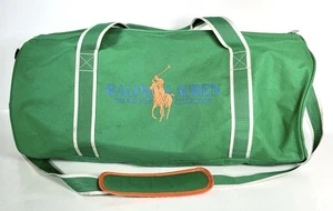 Ralph Lauren Big Pony Collection Duffle Duffel Weekend Hold All Gym Bag Green 3 - Picture 1 of 10