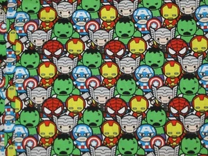 Camelot MARVEL Kawaii AVENGERS ASSEMBLE Superheros COTTON FABRIC 5+ Yards ALL - Picture 1 of 3