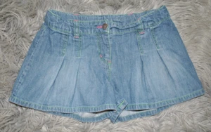 MINI BODEN Pleated Flare Chambray Denim Shorts size 13-14Y - Picture 1 of 3
