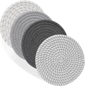 Trivets for Dishes, Pots and Pans, 4 Heat Resistant Hot Pads, Pot Holders - Picture 1 of 6