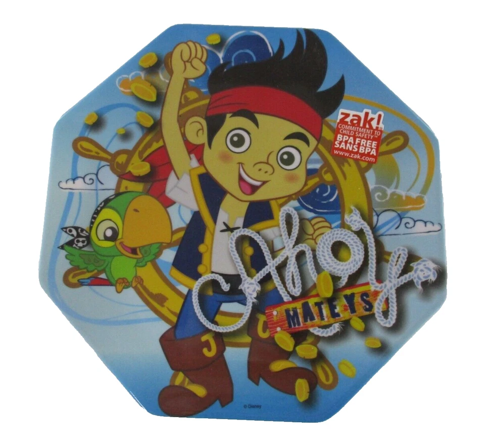 Plato sándwich de melamina pirata Jake Neverlands Disney ZAK BPA gratis 3+ nuevo Foto 1 de 4