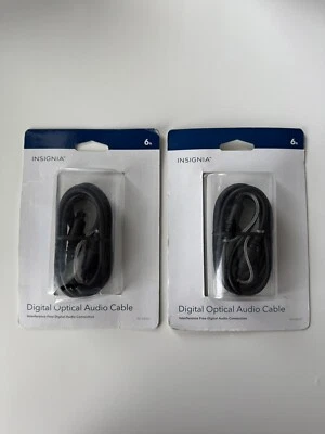 2 PACK 6' Toslink a mini Toslink Chromecast Audio Cable Óptico Insignia Nuevo Foto 1 de 3