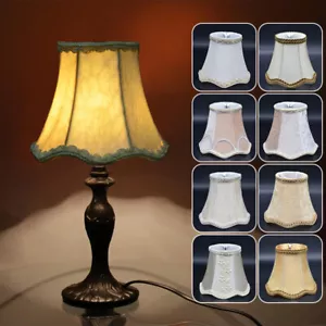Retro Lace Lampshade Textured Fabric Drum Shade Table Ceiling Light Cover Home - Bild 1 von 23