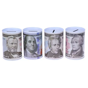 1Pc 7.5*11 Creative Cylindrical Currency Piggy Bank Children's Craft Piggy Bank - Picture 1 of 16