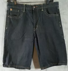 Ecko Unlimited Jeans Chino Shorts Mens 36 Black Denim Pockets Casual - Picture 1 of 8
