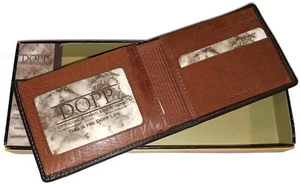 Dopp Thinfold Leather Wallet,Black/ Brown - Picture 1 of 3