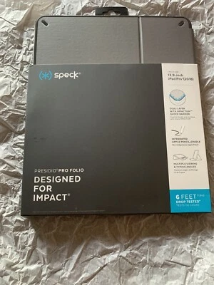 Speck 12.9" iPad Pro 2018 Presidio Pro Folio Designed For Impact 6FT Drop Test - Image 1 of 3