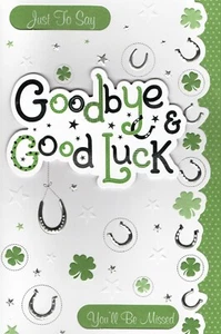 'JUST TO SAY GOODBYE AND GOOD LUCK' GREETINGS CARD AND ENVELOPE 9"x 6" - Picture 1 of 3