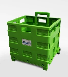 CARRO GRANDE VERDE PLEGABLE PARA MAESTROS DE ESCUELA LIBROS CAJA CAJA CARRO 35KG PLEGABLE - Imagen 1 de 2