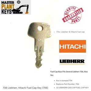 Llave de bloqueo de tapa de combustible Liebherr/Hitachi 706 para máquinas de equipo pesado - Imagen 1 de 1