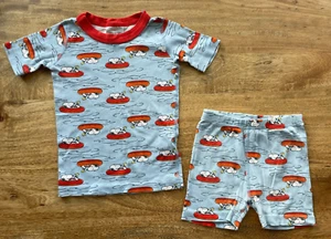 Hanna Andersson PEANUTS PJ Set Size 110 (5) EUC Blue w/Snoopy Organic Cotton - Picture 1 of 7