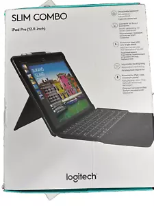 Logitech Y-B0010 Ipad pro 12.9" Sottile Combo UK Custodia Protettiva Tastiera (Nero) B - Foto 1 di 8