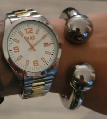 Herren Edelstahl Armband ARMREIF Piercingstyle Tattoo Biker Unisex Hufeisen uni - Bild 1 von 4