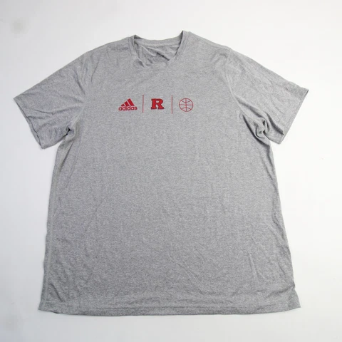 Rutgers Scarlet Knights adidas Aeroready Short Sleeve Shirt Men's Gray New Cover