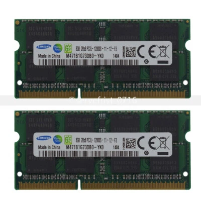 Original 8GB 16GB 2RX8 PC3L-12800S DDR3L-1600 MHz 204Pin SODIMM Laptop RAM New Foto 1 de 4