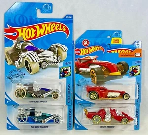 Hot Wheels Beast - Tur-Bone Charged with Skull, Knight Draggin & Ratical Racer - Picture 1 of 8
